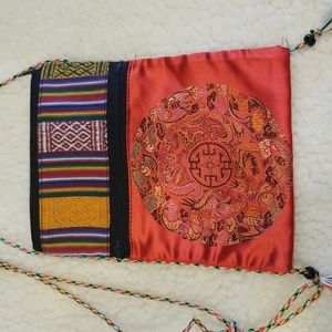Womens Crossbody Bag Red and multi colored
